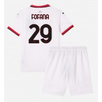 Maglie da calcio AC Milan Youssouf Fofana #29 Seconda Maglia Bambino 2024-25 Manica Corta (+ Pantaloni corti)